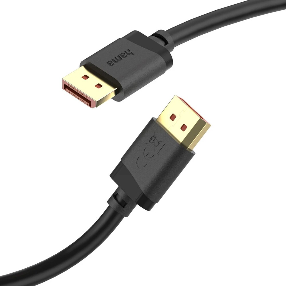 Cablu DisplayPort 2.1 HAMA 202010, 40 Gbps, 8K, 2m, negru