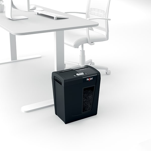 Distrugator documente manual REXEL SECURE X10, 10 coli, 18l, Cross-Cut, negru