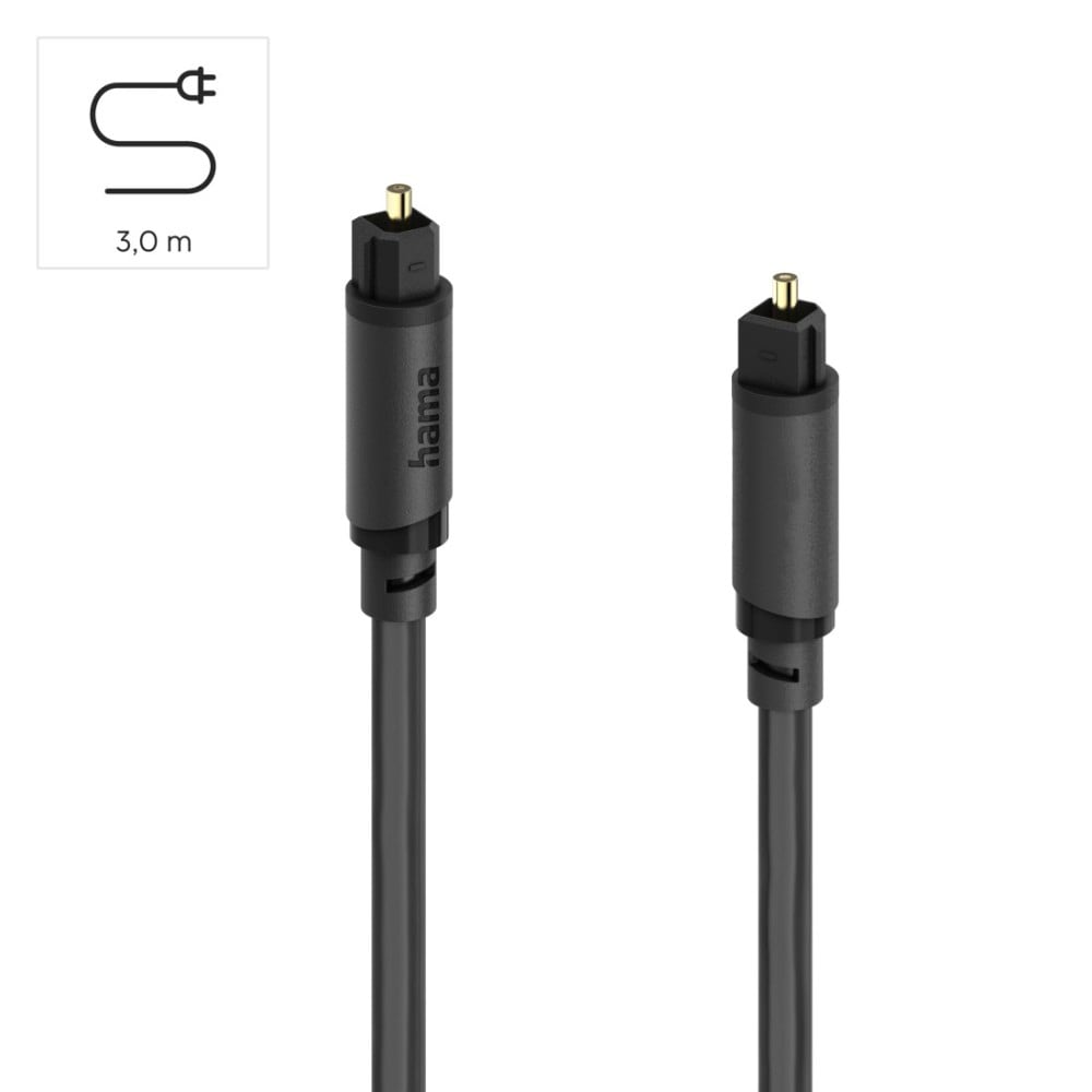Cablu audio optic HAMA 202017, 3m, negru