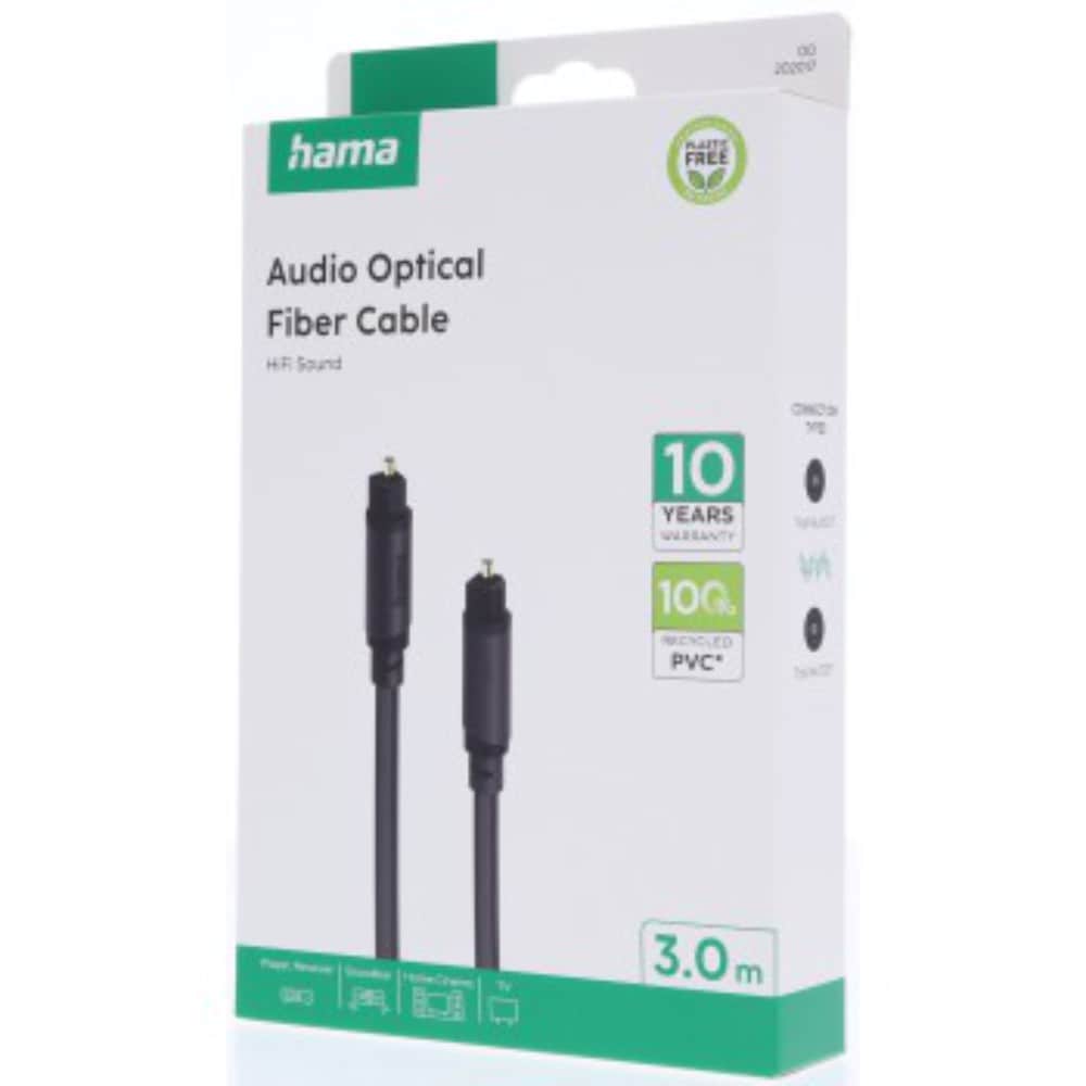 Cablu audio optic HAMA 202017, 3m, negru