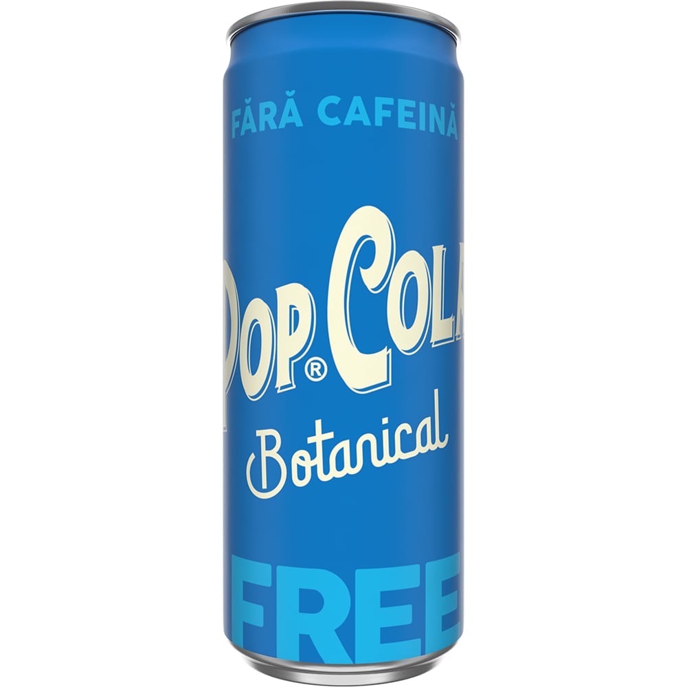 Bautura racoritoare carbogazoasa POPCOLA Botanical Free bax 0.33L x 24 doze