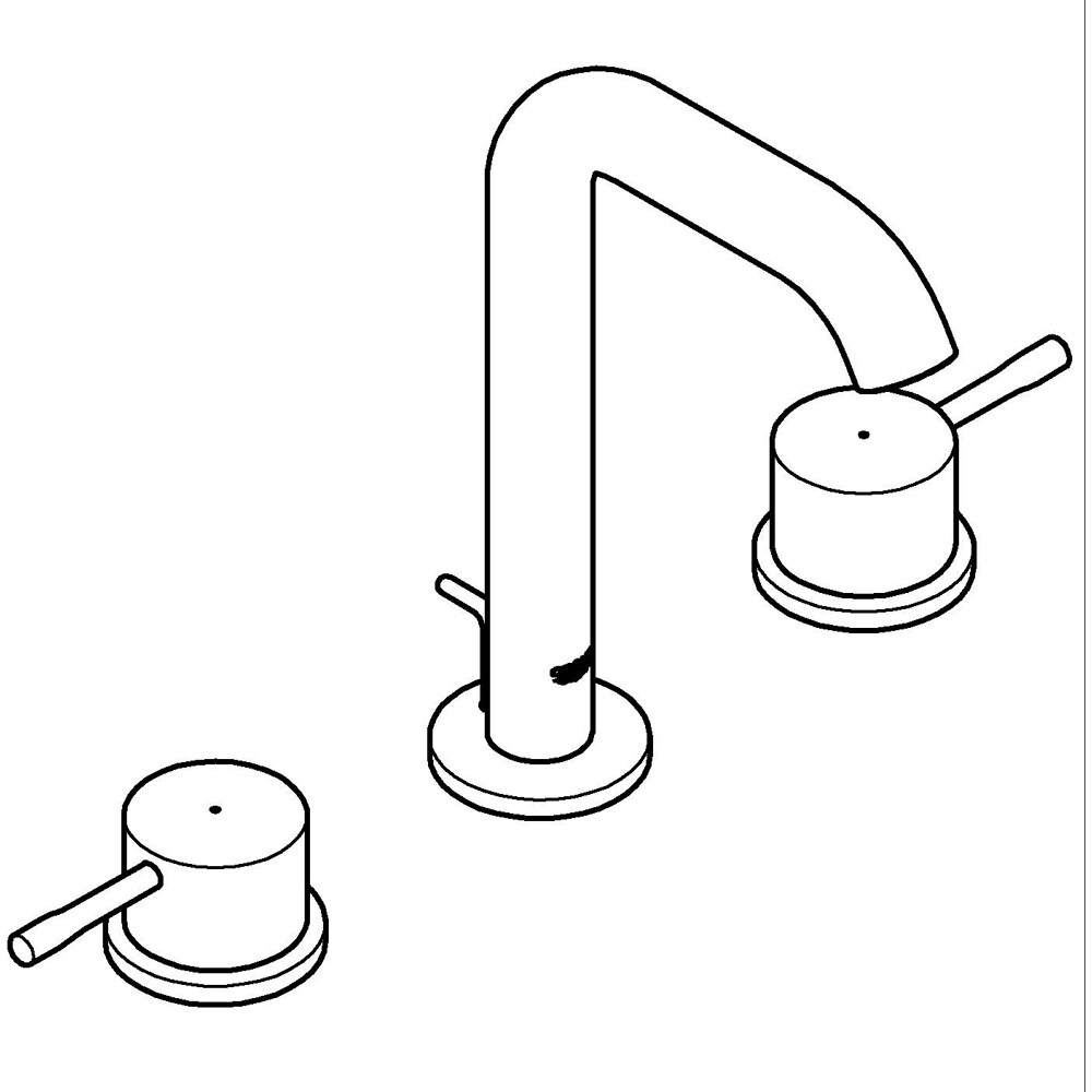 Baterie lavoar GROHE Essence 20296AL1, marimea M, alama, grafit