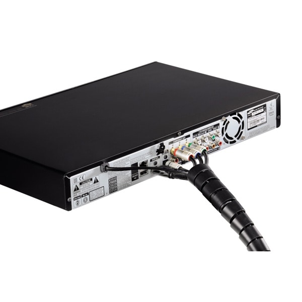 Colier tip furtun pentru organizare cabluri HAMA 20603, 1.5 m, negru