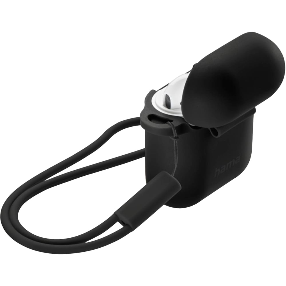 Husa pentru Apple AirPods 1st/2nd Gen HAMA Fantastic Feel, negru