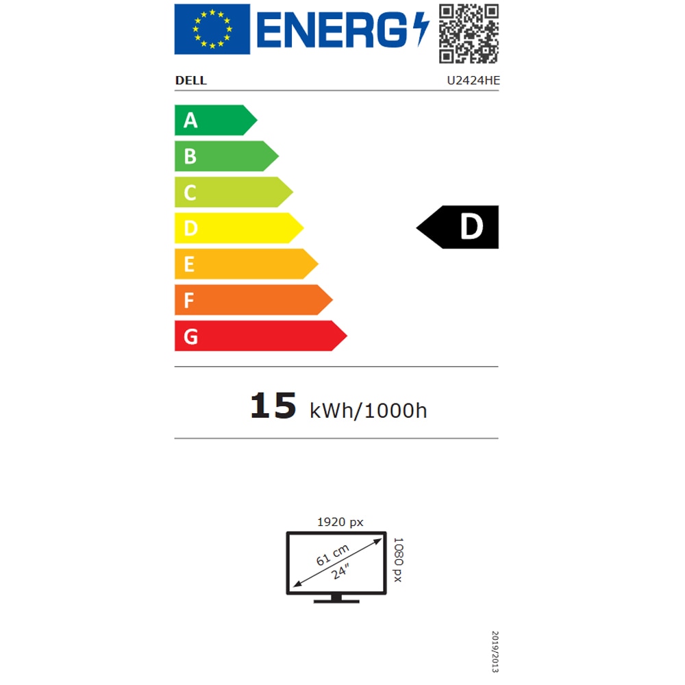 Monitor LED IPS Black Dell UltraSharp U2424HE, 23.8", Full HD, 120Hz, ComfortView Plus, negru