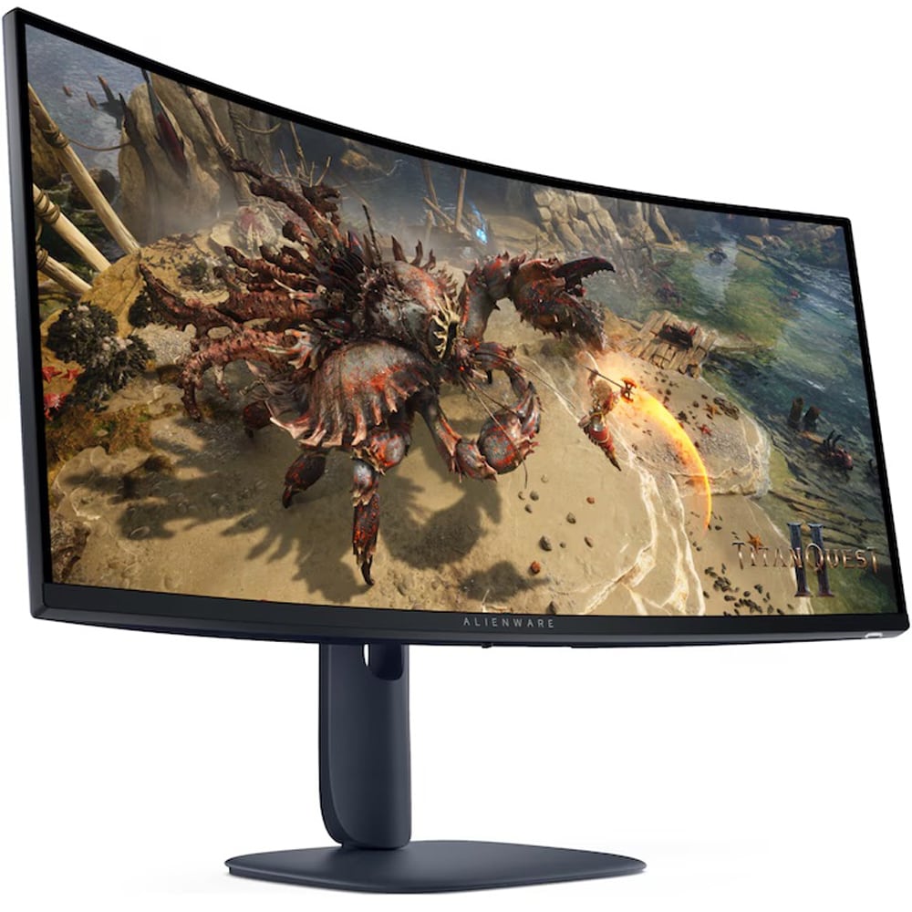 Monitor Gaming curbat LED VA Dell Alienware AW3425DWM, 34", WQHD, 180Hz, AMD FreeSync, HDR, negru