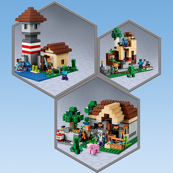 LEGO Minecraft: Cutie de crafting 3.0 21161, 8 ani+, 564 piese