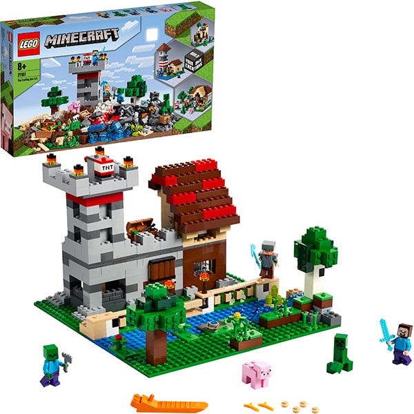 LEGO Minecraft: Cutie de crafting 3.0 21161, 8 ani+, 564 piese