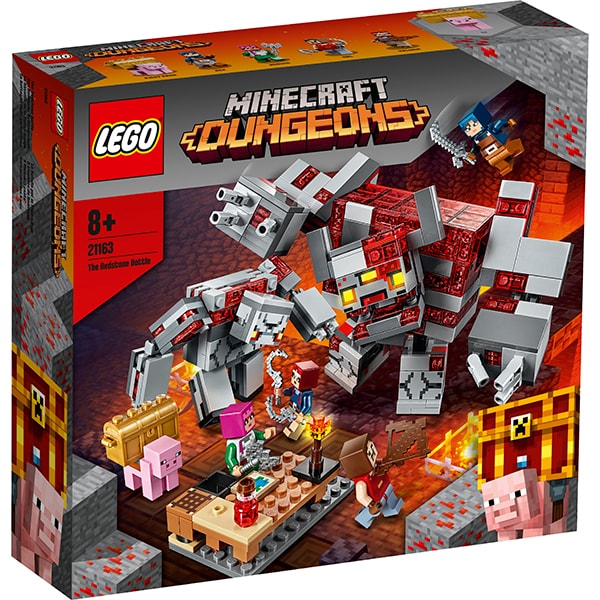 LEGO Minecraft: Batalia pentru piatra rosie 21163, 8 ani+, 504 piese