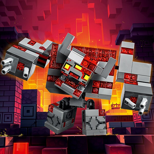 LEGO Minecraft: Batalia pentru piatra rosie 21163, 8 ani+, 504 piese