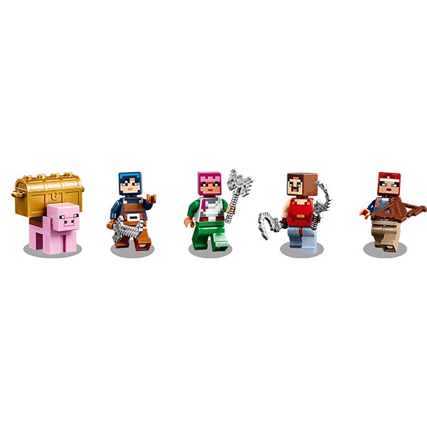 LEGO Minecraft: Batalia pentru piatra rosie 21163, 8 ani+, 504 piese