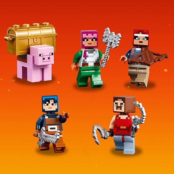 LEGO Minecraft: Batalia pentru piatra rosie 21163, 8 ani+, 504 piese