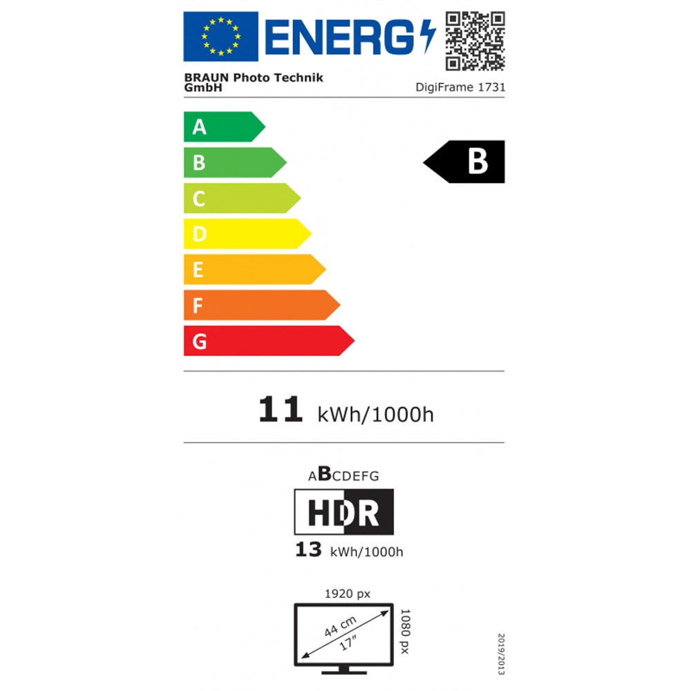 Rama foto digitala BRAUN DigiFrame 1731, 17.3", 1920 x 1080px, negru