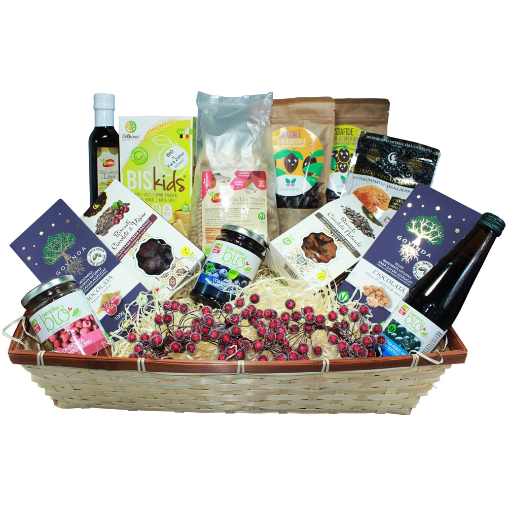 Cos cadou LUXURY BASKETS Vegan Christmas 14VC