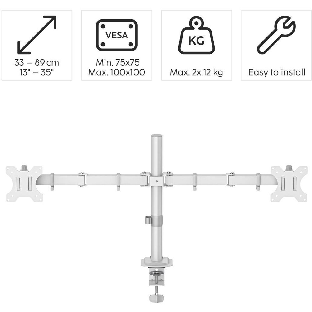 Suport monitor birou HAMA Flex 220904, 13-35", Reglabil, 12kg
