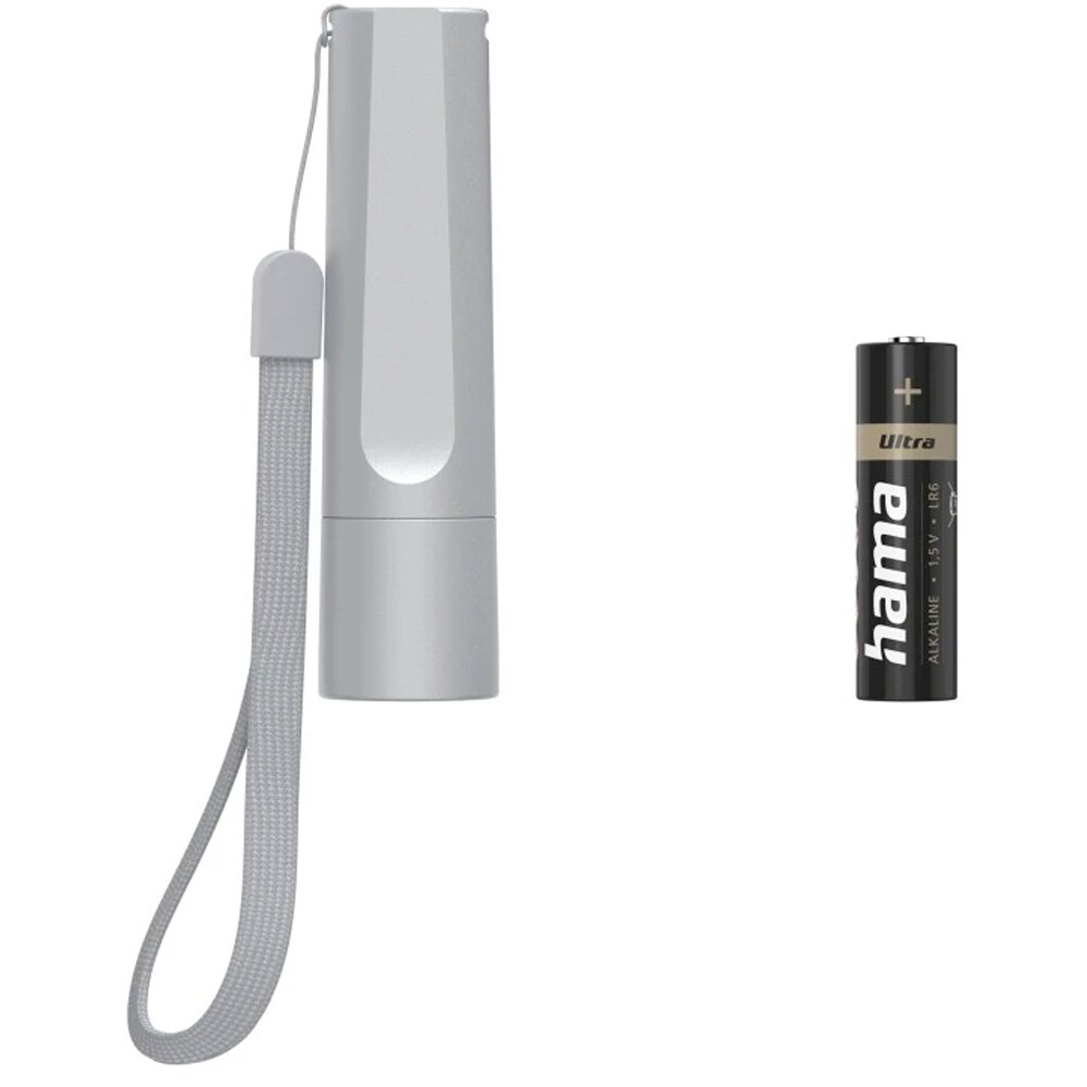 Lanterna LED HAMA FL60, 1W, 60lm, aluminiu, argintiu
