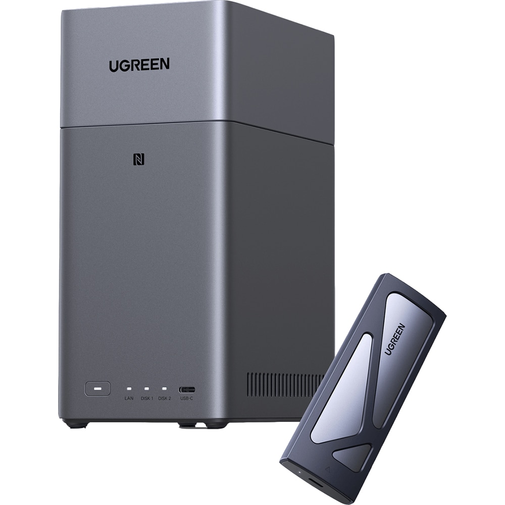 Network Attached Storage UGREEN DH2300, 2.2GHz, 4GB, 2-Bays, gri