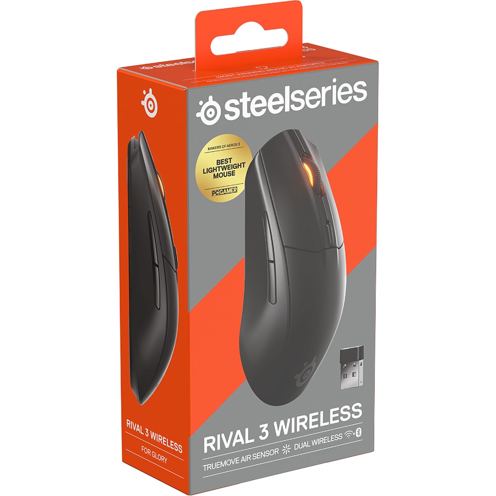 Mouse Gaming Wireless STEELSERIES Rival 3 Gen 2, 18000 dpi, negru
