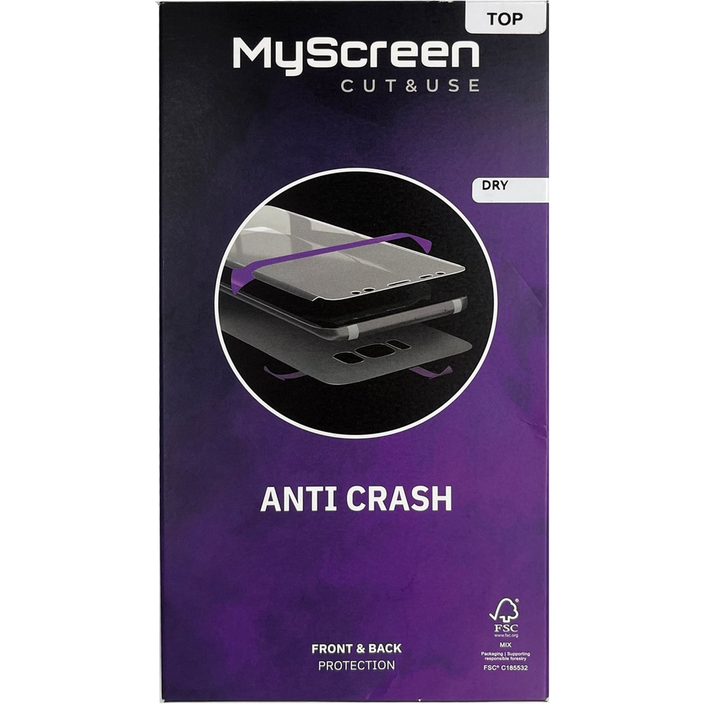 Folie protectie pentru telefon MYSCREEN Anti Crash Clear Dry, transparent