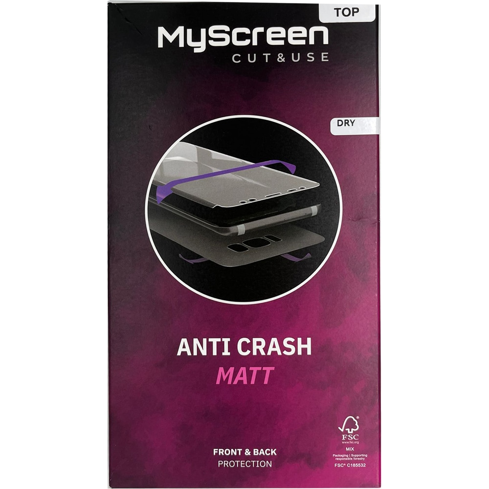 Folie protectie pentru telefon MYSCREEN Anti Crash Matt Dry, transparent