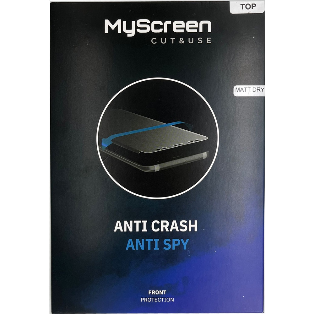 Folie protectie pentru telefon MYSCREEN Anti Crash Privacy Dry, transparent