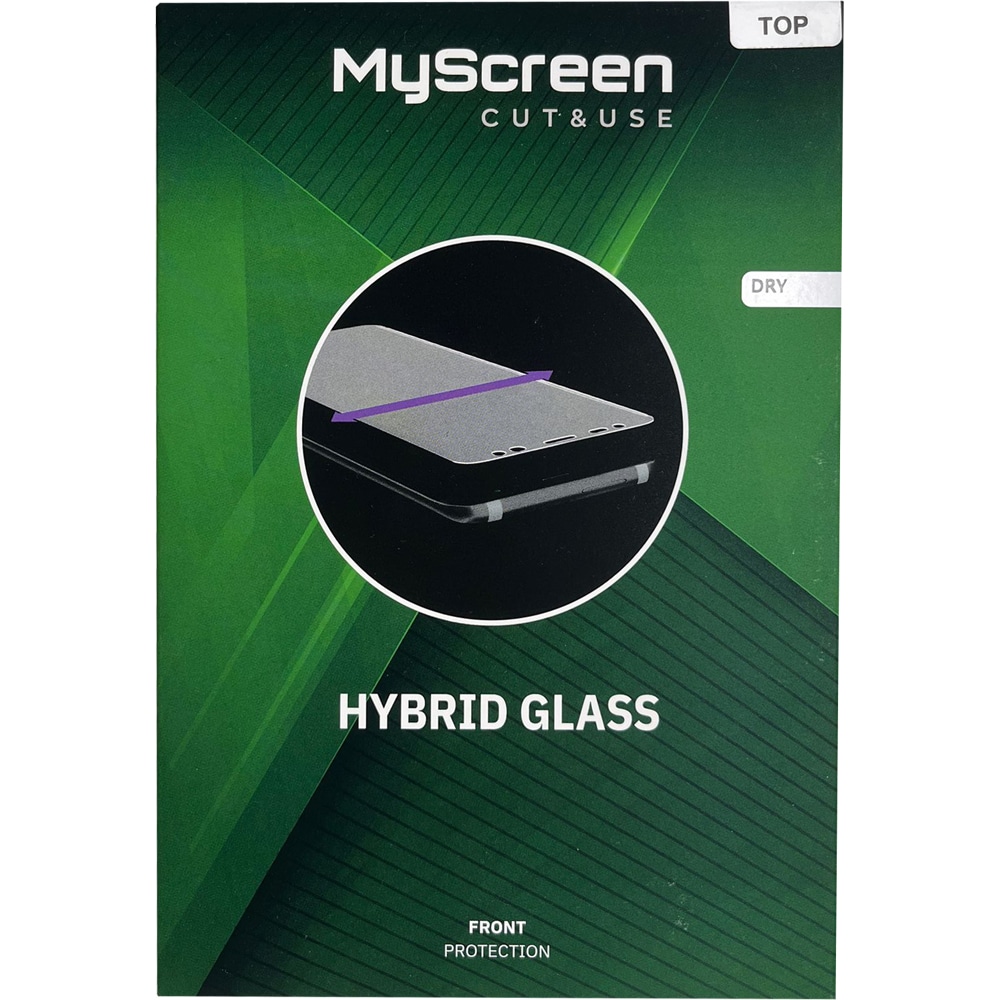 Folie protectie pentru telefon MYSCREEN Hybrid Glass Clear Dry, transparent