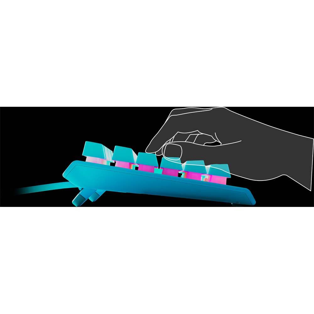 Tastatura Gaming STEELSERIES Apex 3 TKL, USB, Layout US, albastru