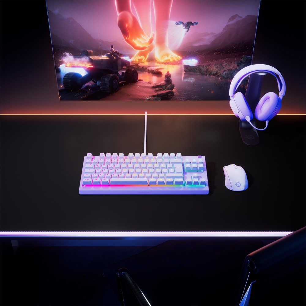 Tastatura Gaming Mecanica STEELSERIES Apex 3 TKL, USB, Layout US, mov