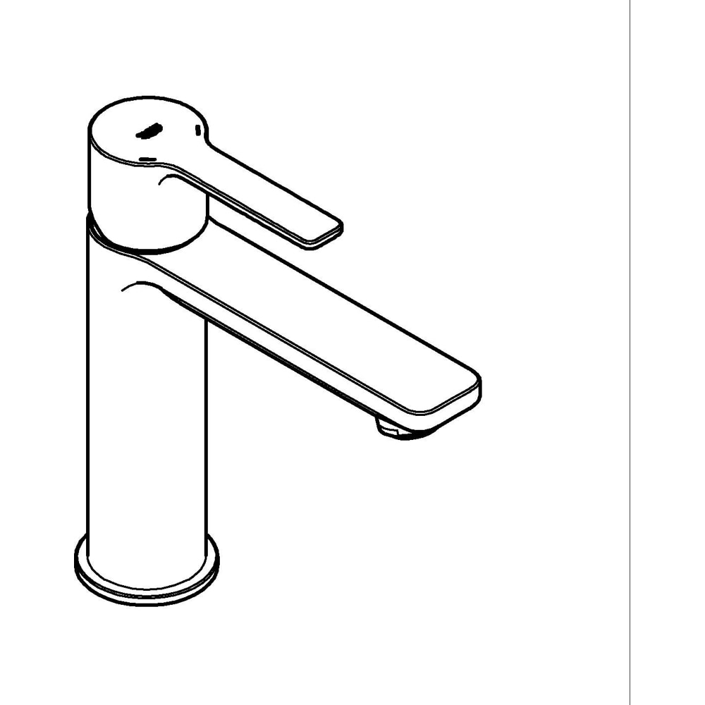 Baterie lavoar GROHE Lineare 23106AL1, marimea M, alama, negru