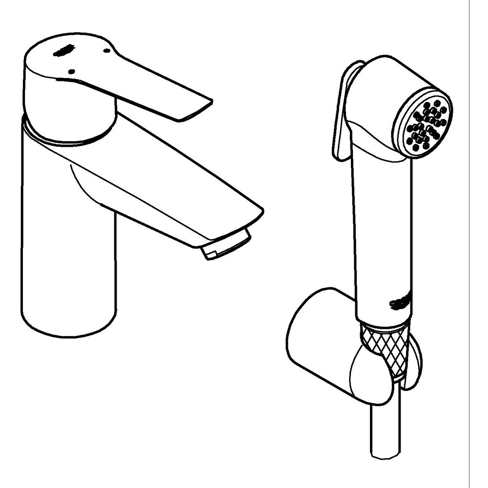 Baterie lavoar GROHE Start 231232433, alama, negru