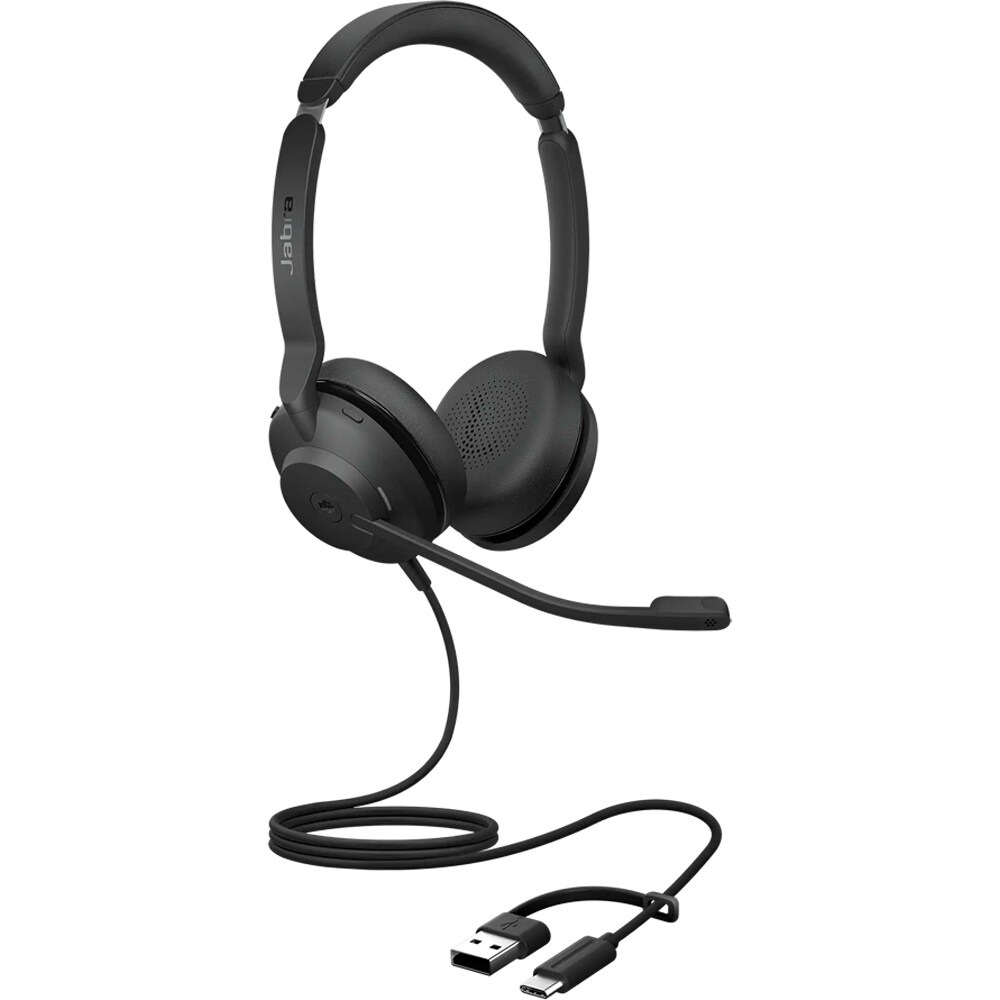 Casti teleconferinta JABRA Evolve2 30 SE UC, Stereo, Noise Cancelling, USB-A, USB-C, negru