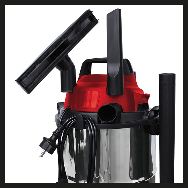 Aspirator umed/uscat EINHELL TC-VC 1812 S, 12l, 1250W, 78dB, argintiu-rosu