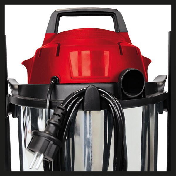 Aspirator umed/uscat EINHELL TC-VC 1812 S, 12l, 1250W, 78dB, argintiu-rosu