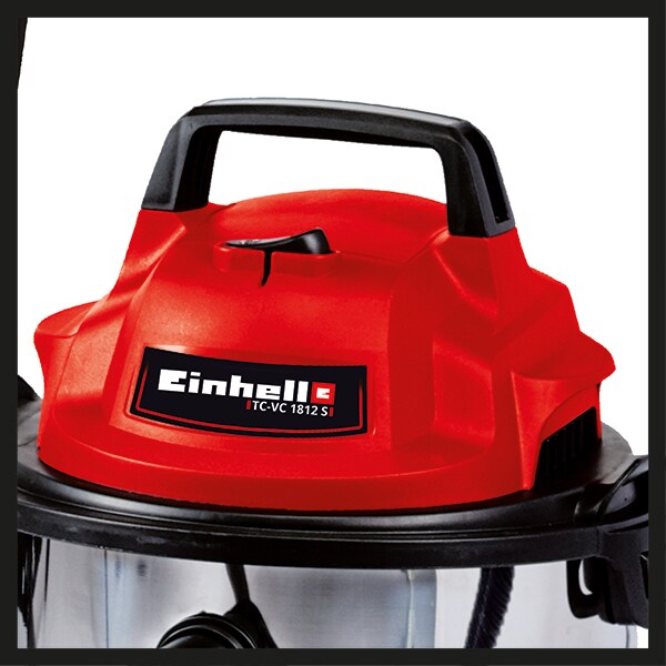 Aspirator umed/uscat EINHELL TC-VC 1812 S, 12l, 1250W, 78dB, argintiu-rosu
