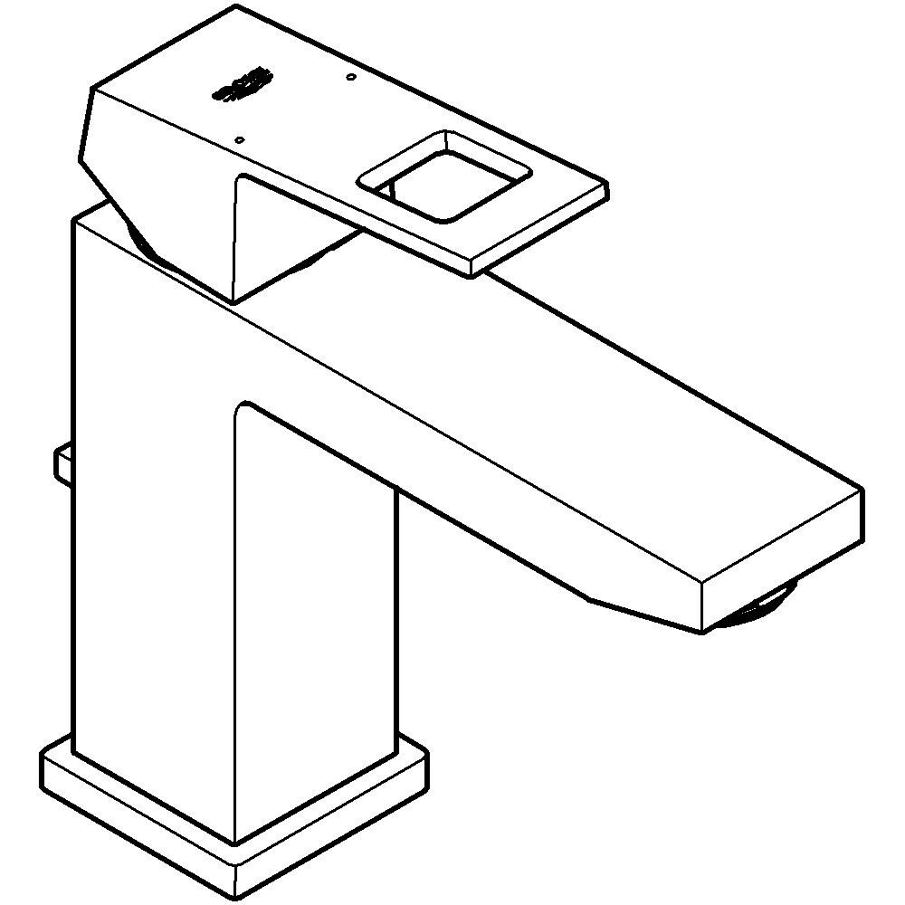 Baterie lavoar GROHE Eurocube 23445AL0, marimea M, alama, grafit