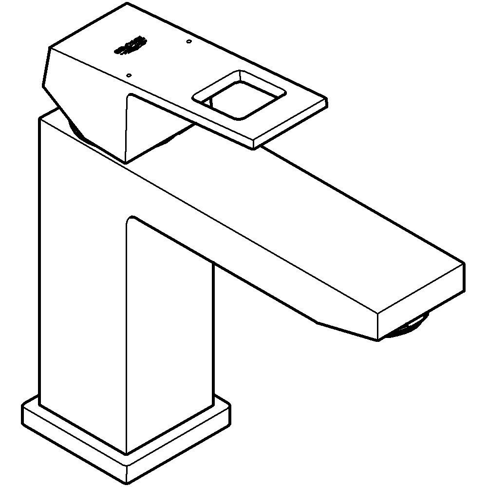 Baterie lavoar GROHE Eurocube 23446000, marimea M, alama, crom