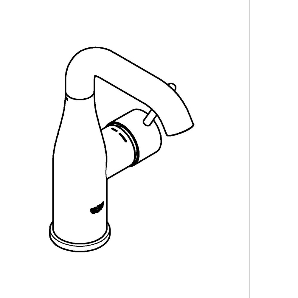 Baterie lavoar GROHE Essence 23488A01, marimea M, alama, grafit