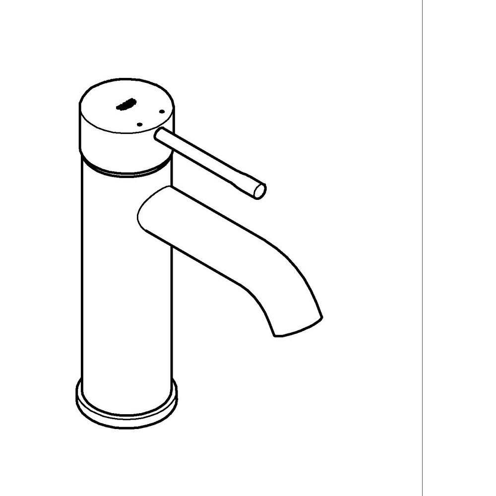 Baterie lavoar GROHE Essence 23590001, marimea M, alama, crom