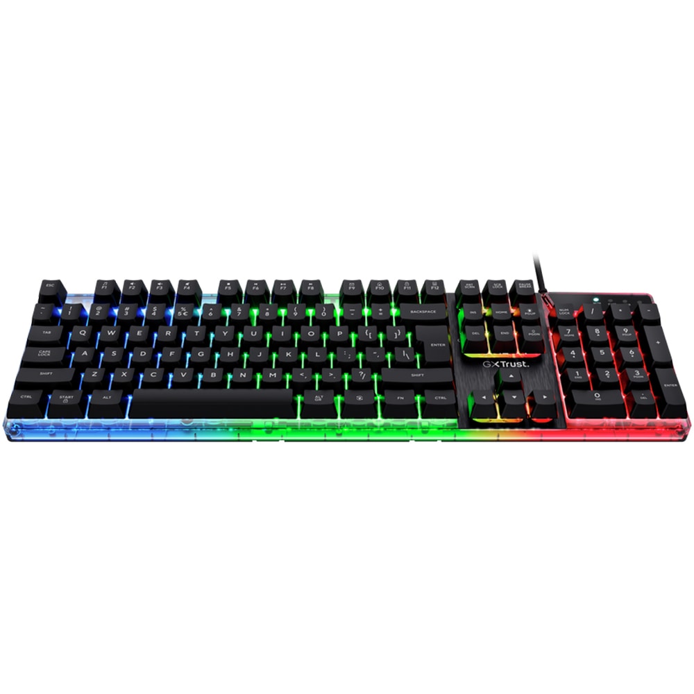 Tastatura Gaming TRUST GXT 835 Azor, USB, Layout US, negru