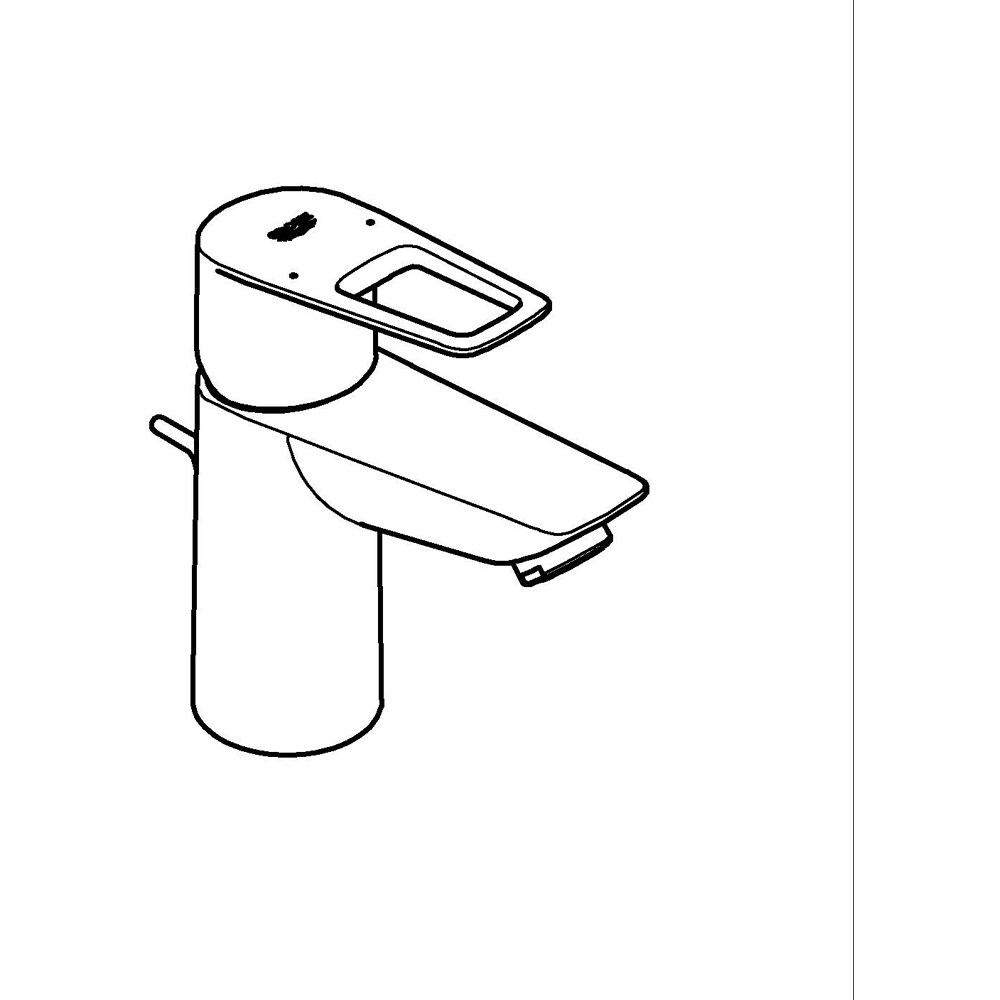 Baterie lavoar GROHE Bauloop 23877001, alama, crom