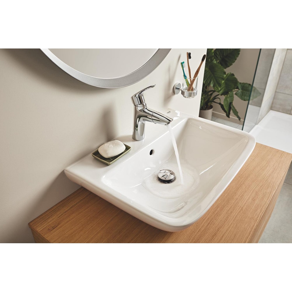 Baterie lavoar GROHE Eurosmart 23976003, marimea M, dus extractabil, alama, crom