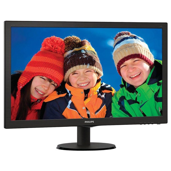 Monitor LED TN PHILIPS 243V5LHSB, 23.6", Full HD, 60Hz, negru