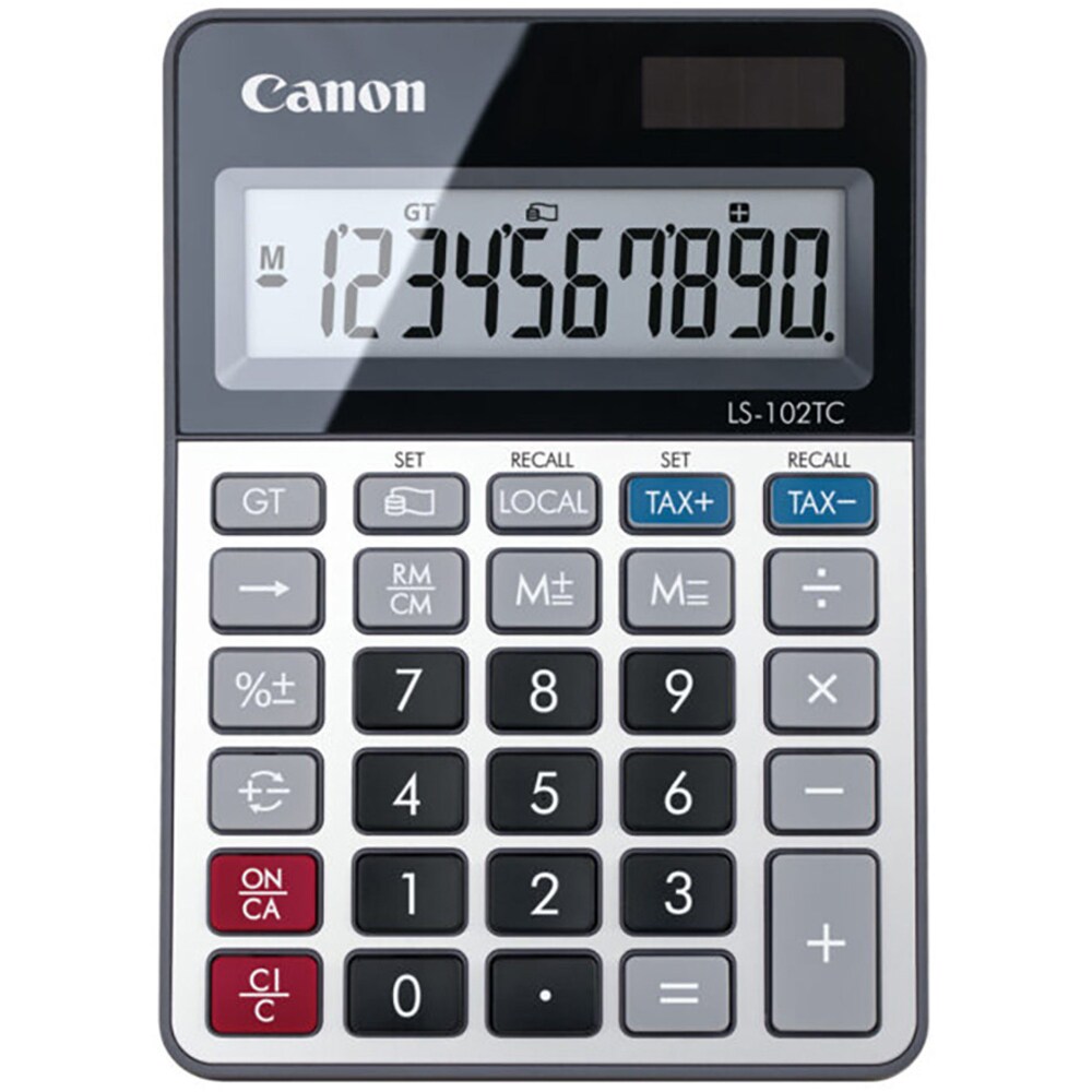 Calculator de birou CANON LS-102TC, 10 cifre, gri