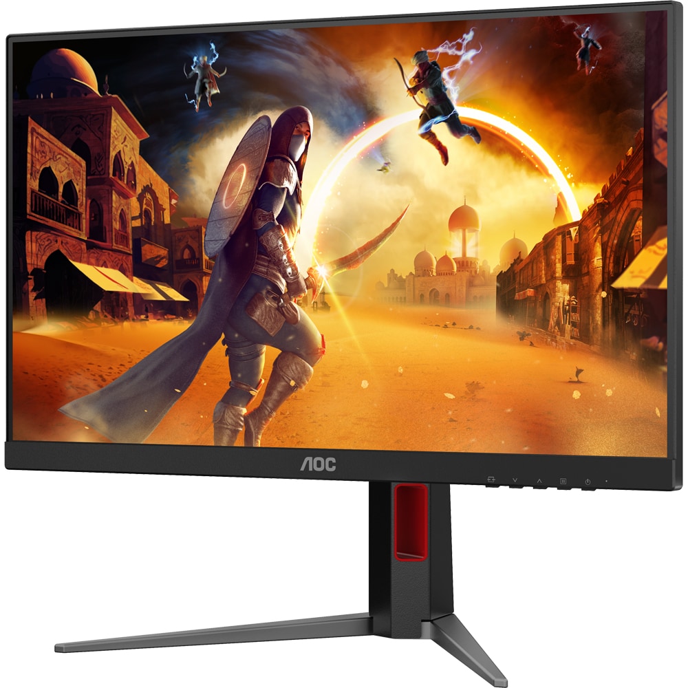 Monitor Gaming WLED FAST IPS AOC 24G4HA, 23.8", Full HD, 200Hz, HDR10, Adaptive Sync, boxe, pivot, negru