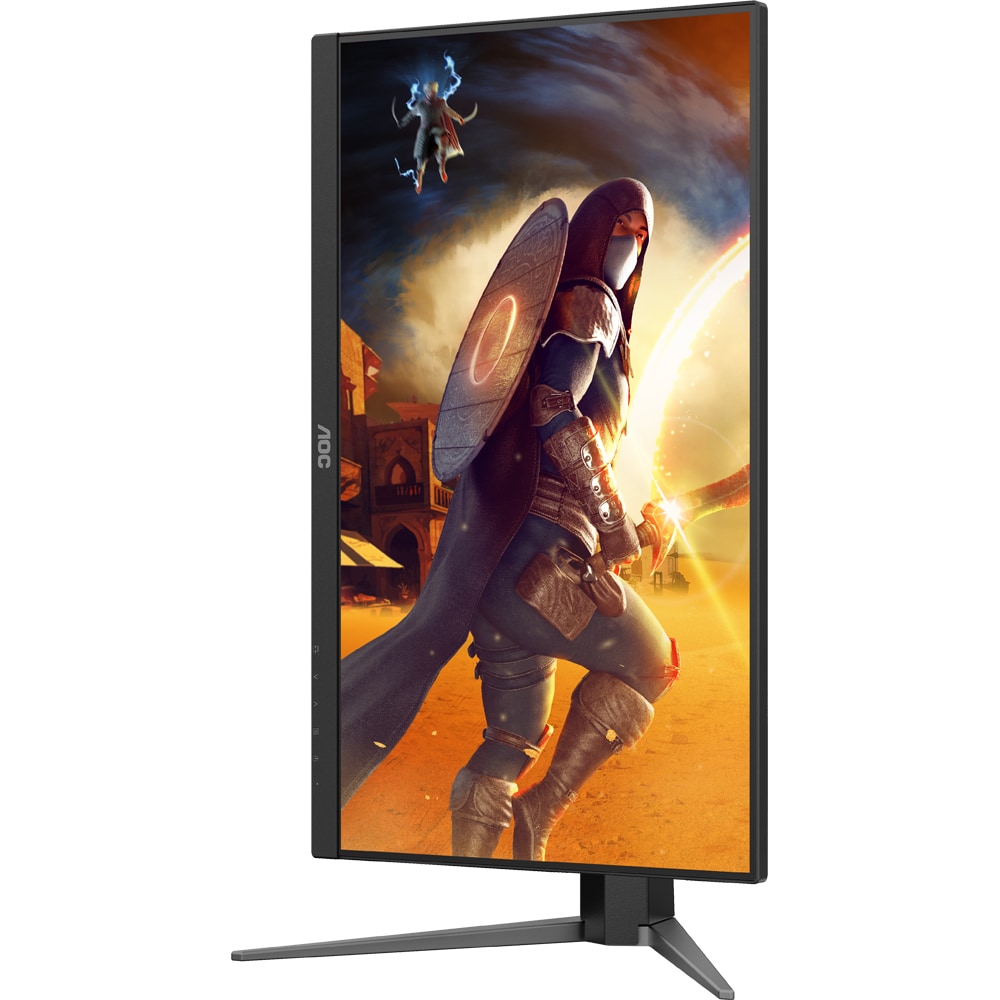 Monitor Gaming WLED FAST IPS AOC 24G4HA, 23.8", Full HD, 200Hz, HDR10, Adaptive Sync, boxe, pivot, negru