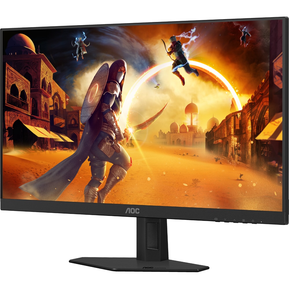 Monitor Gaming WLED FAST IPS AOC 24G4HRE, 23.8", Full HD, 200Hz, HDR10, Adaptive Sync, boxe, negru