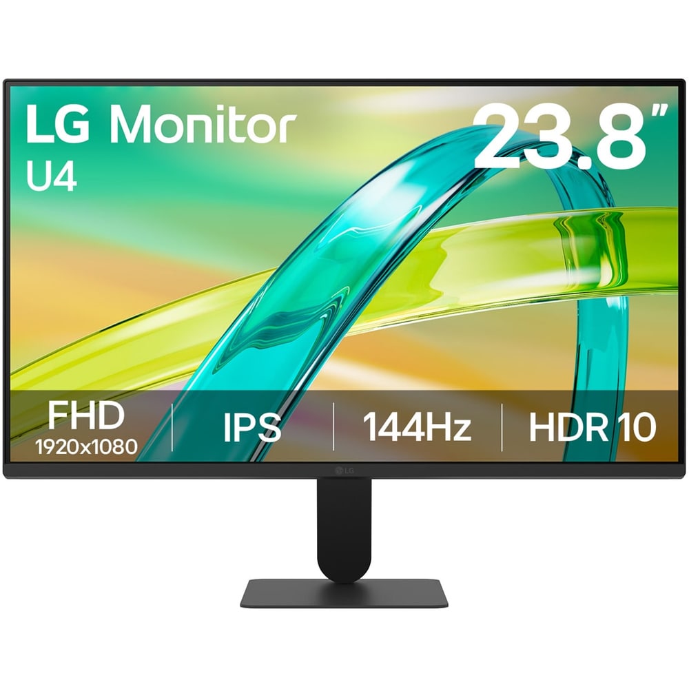 Monitor LED IPS LG 24U411B-B, 23.8", Full HD, 144Hz, HDR10, AMD FreeSync Premium, negru