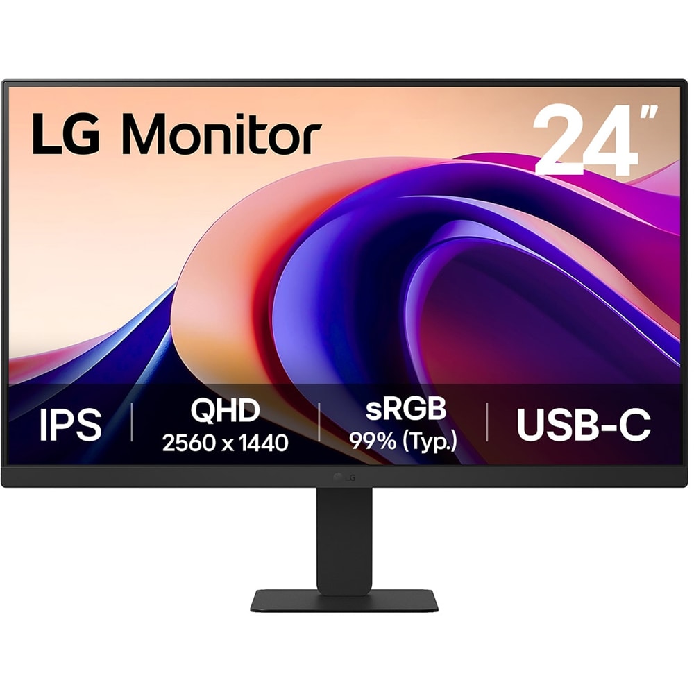 Monitor LED IPS LG 24U631A-B, 31.5", QHD, 100Hz, HDR10, negru