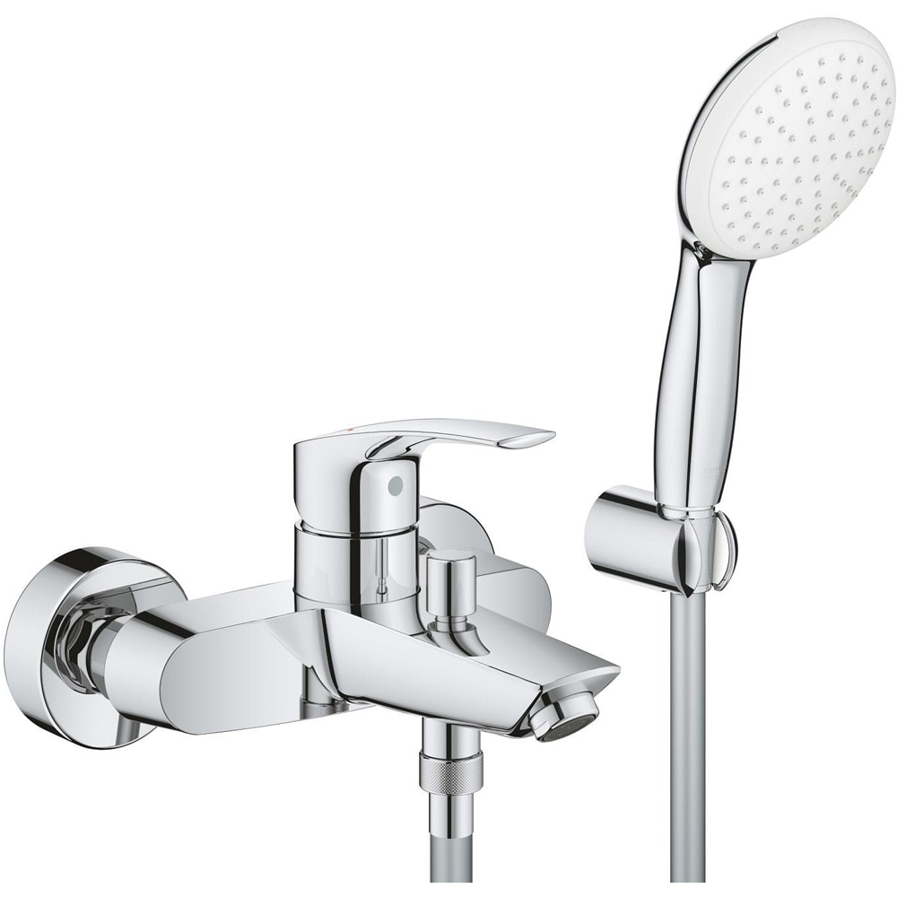 Baterie cada-dus GROHE Eurosmart 25276003, aparenta, set de dus, alama, crom