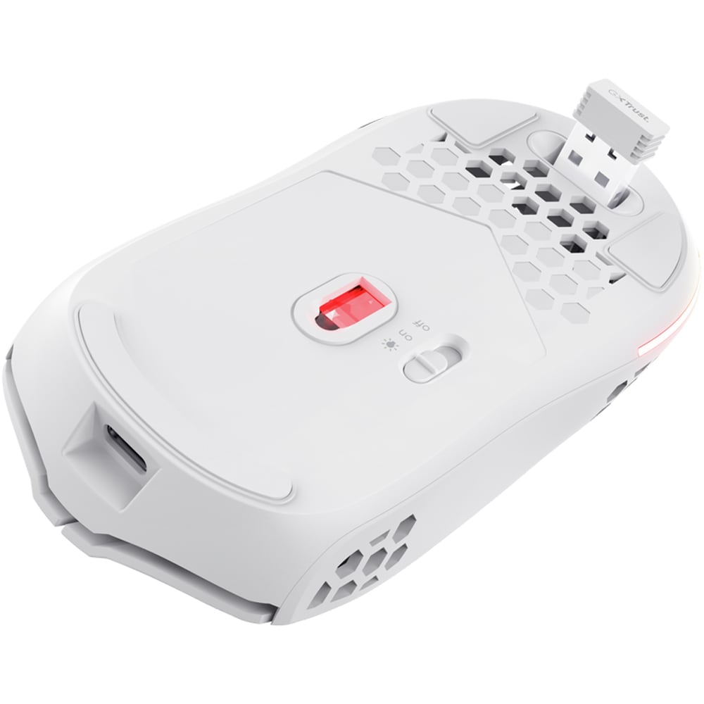 Mouse Gaming Wireless TRUST GXT 929 Helox, 4800 dpi, alb